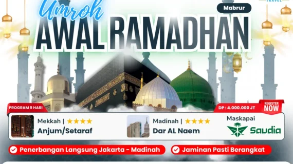 Umroh Awal Ramadhan – Free Kereta Cepat – Direct Flight