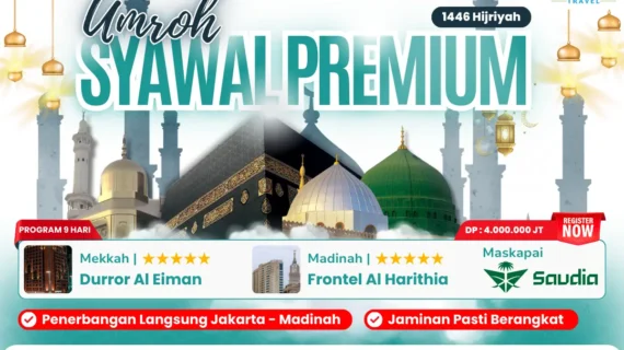 Umroh Syawal Premium – Free Kereta Cepat – Direct Madinah