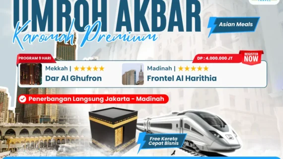 Umroh Akbar Karomah Premium – Free Kereta Cepat – 13 Nov 2024