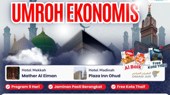 Paket Umroh Ekonomis Rp24 Jutaan – Free City Tour Thaif