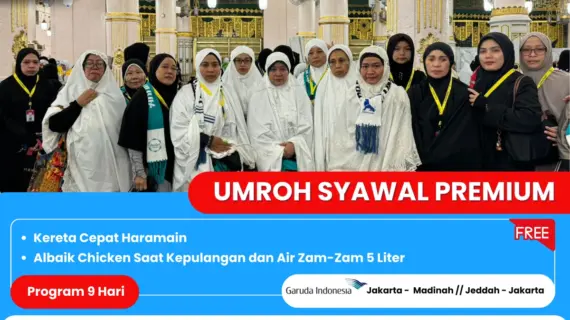 Umroh Syawal 2025 Free Kereta Cepat – Program 9 Hari