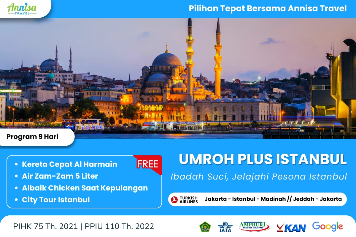 Umroh Premium Turki Plus Istanbul 8 Jan 2025