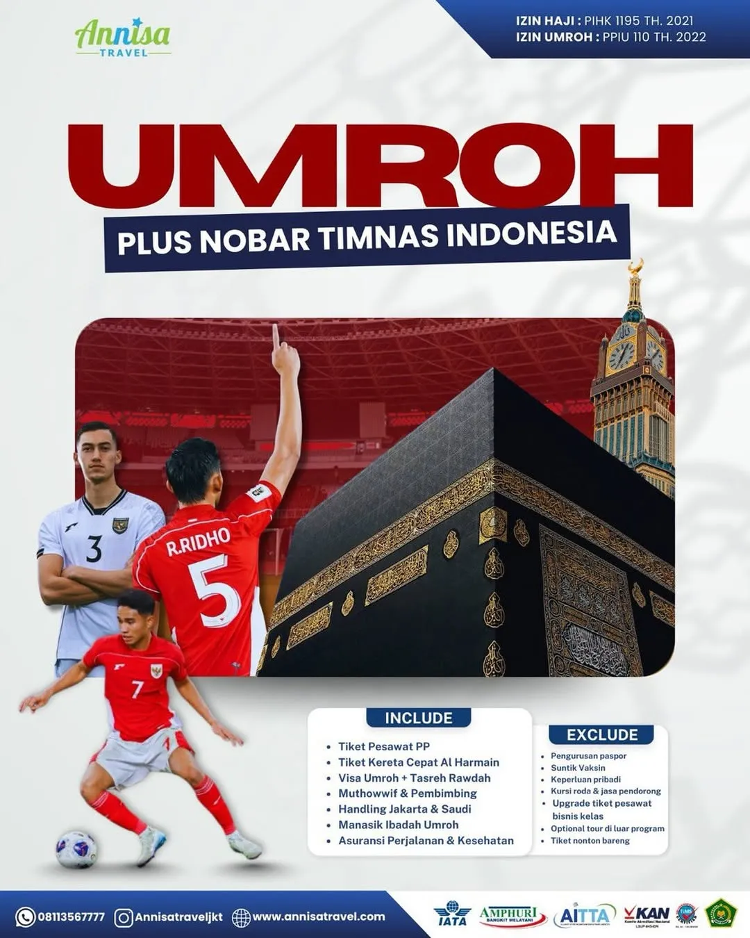 Flyer Umroh Plus Nobar Timnas Indonesia